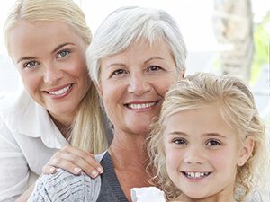 three different ages of three beautiful ladies